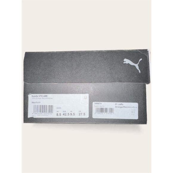 PUMA X Ami Suede Vintage “jaffa Orange” Sneakers Sz 9.5 - Picture 3 of 11
